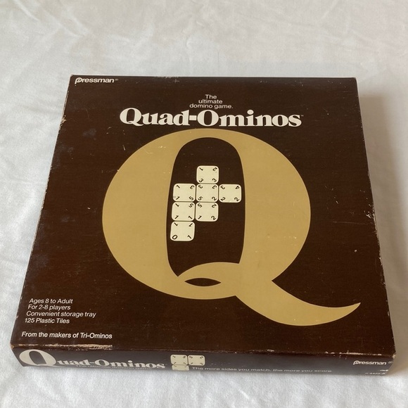 QUADOMINOES 1978 Pressman Toy Co vintage board game, gently used, complete - Picture 1 of 7